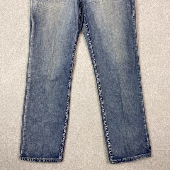 Helix Mens 34x32 Blue Straight Jeans - Picture 4 of 8